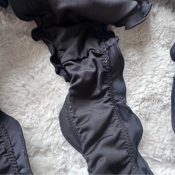 Victoria's Secret | Black "The Ruffle Cheeky" Bikini Bottoms | Size Medium - Picture 6 of 7